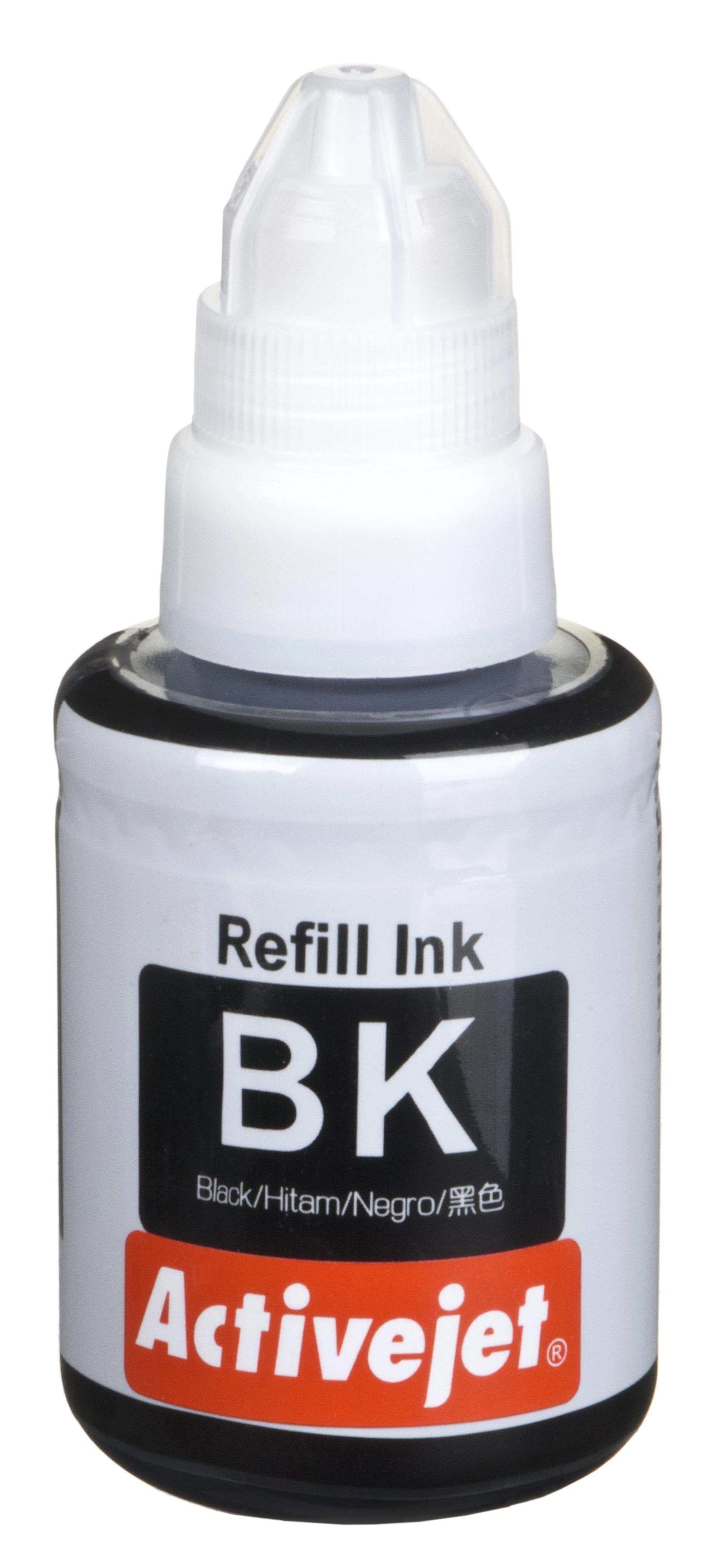 Rašalo Kasetė - Activejet AC-G490Bk, Pakaitalas Canon GI-490BK, 135 ml, Juoda