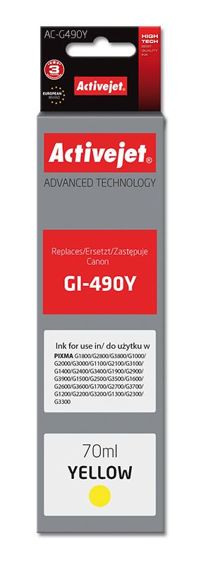 Rašalo Kasetė - Activejet AC-G490Y, Geltona