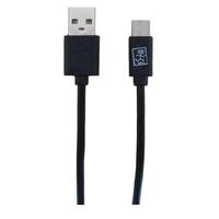 USB kabelis 2GO USB-A - USB-C 1 m Juodas (795782)