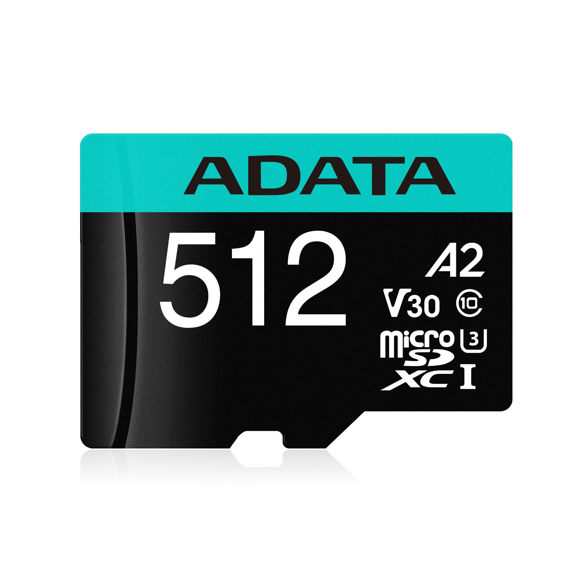 Atminties kortelė ADATA Premier Pro UHS-I U3 512 GB, micro SDXC, Flash atminties klasė 10, su adapteriu