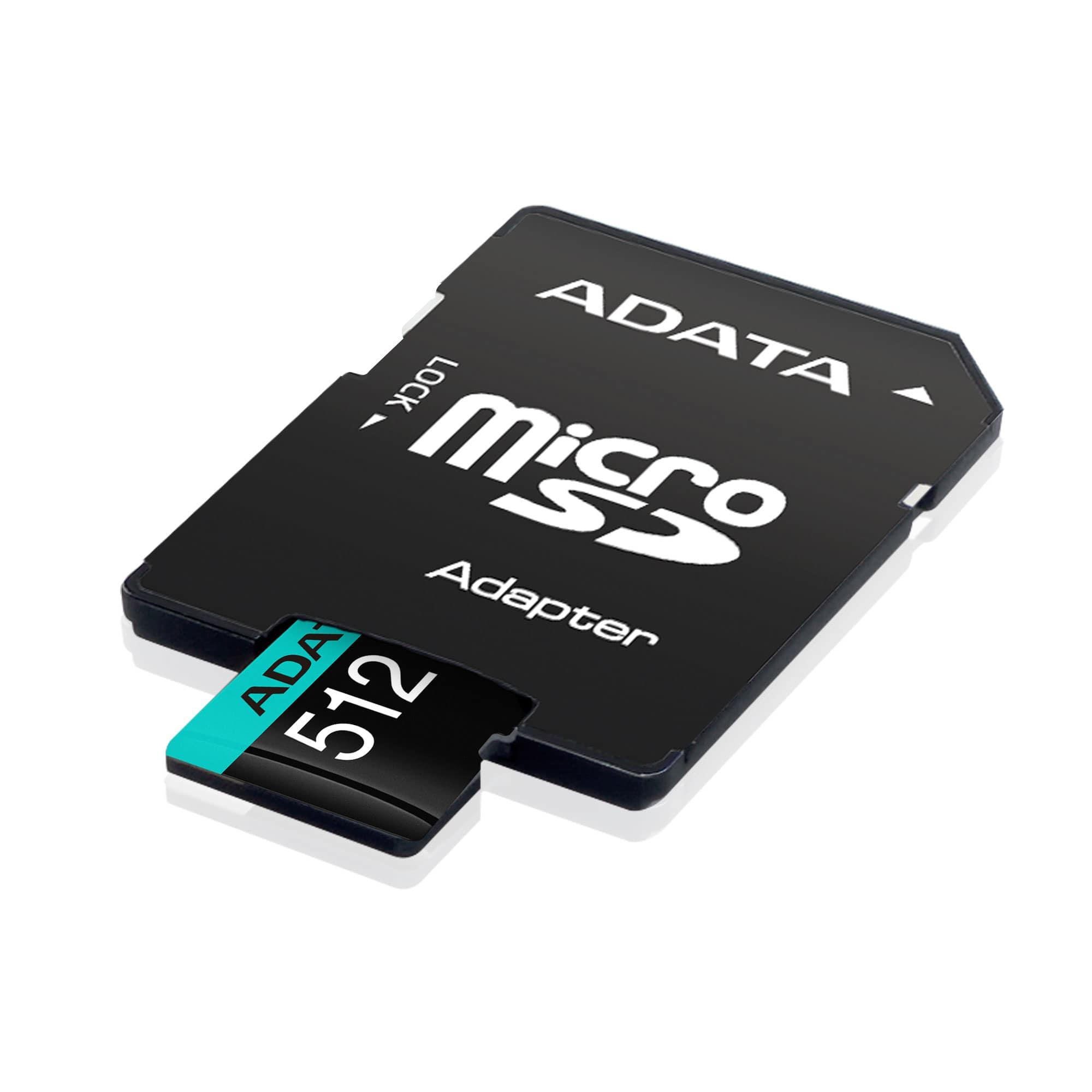 Atminties kortelė ADATA Premier Pro UHS-I U3 512 GB, micro SDXC, Flash atminties klasė 10, su adapteriu