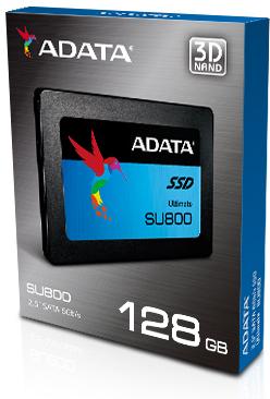 ADATA Ultimate SU800 128 GB, SSD form factor 2.5", SSD sąsaja SATA, Skaitymo greitis 560 MB/s, Rašymo greitis 300 MB/s