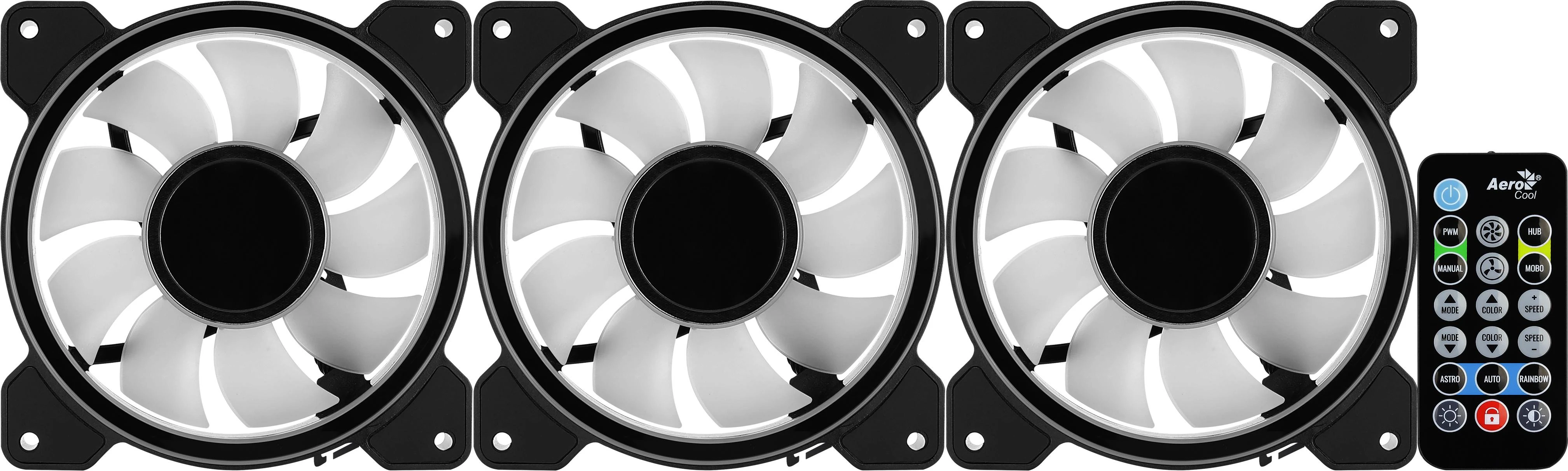 Ventiliatoriai - Aerocool Mirage 12 ARGB Pro 12 cm Juodi