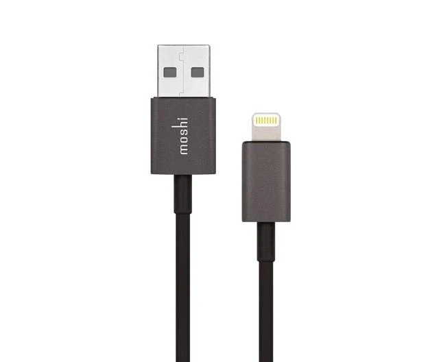 aevoe moshi Lightning - USB - 1 m - Lightning - USB A - Juodas - Telefonas 5 - iPod touch (5 Gen) - iPod nano (7 Gen) - iPad (4 Gen) - iPad mini