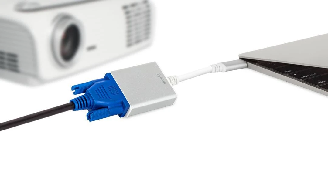 Moshi USB-C į VGA adapteris prijungtas prie kompiuterio