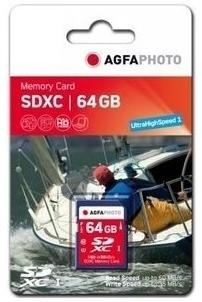 Atminties kortelė AgfaPhoto SDXC kortelė 64 GB didelės spartos 10 klasės UHS I U1 V30
