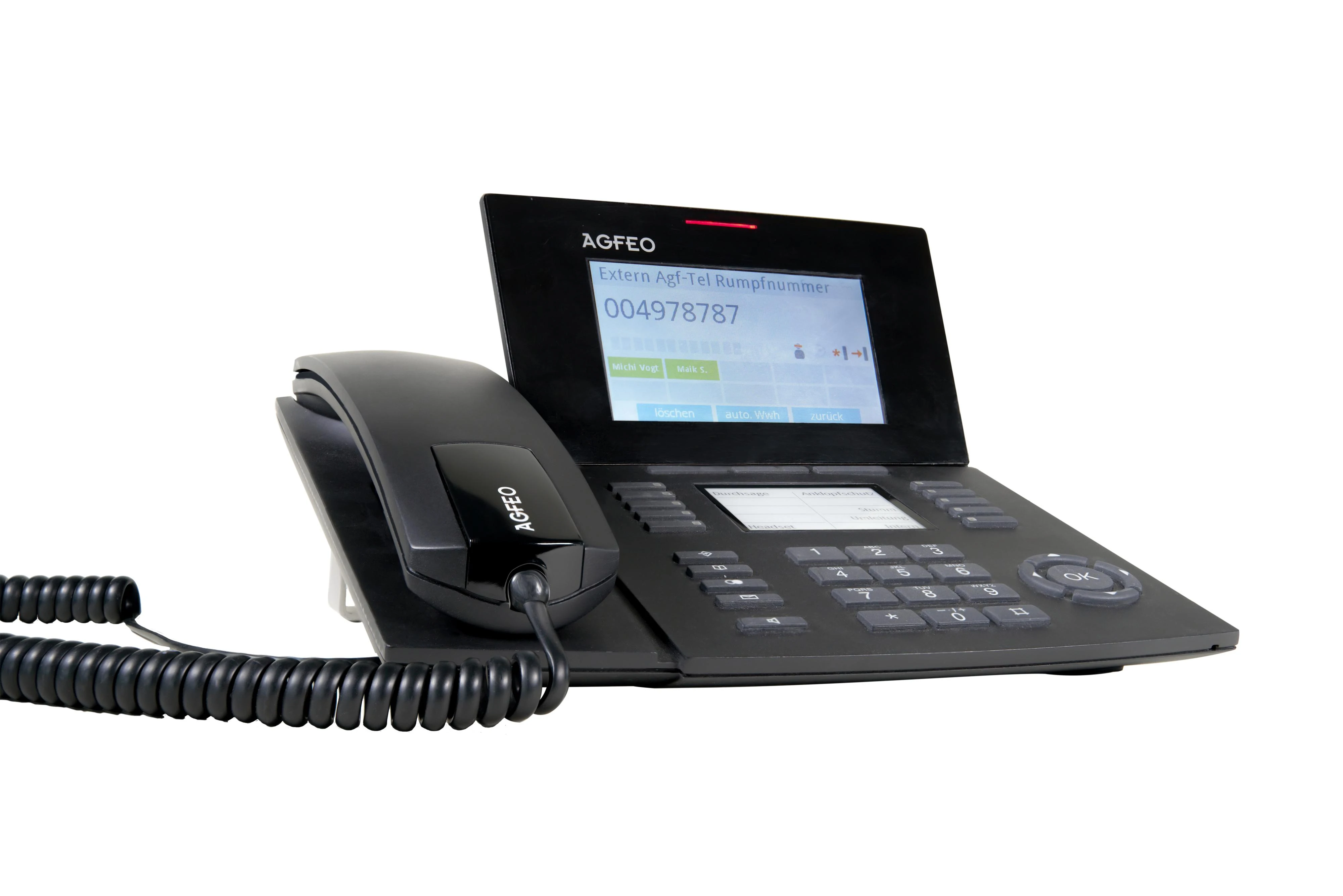 Telefonas Agfeo AGFEO Systemtelefon ST56 IP SENSORfon juodas