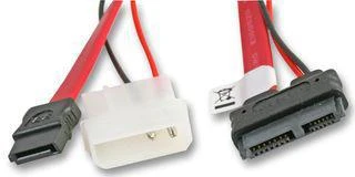 Akasa SATA Combo Cable Slimline iki SATA / Molex – 40cm