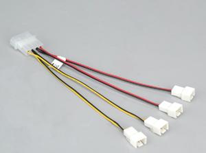 Akasa Molex – 3 kontaktų x4, daugiaspalvis (AK-CB001)