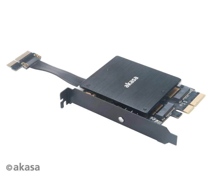 Akasa adapteris 2 M.2 diskams – 2x PCI-E (AK-PCCM2P-04)
