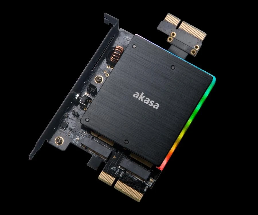 Akasa adapteris 2 M.2 diskams – 2x PCI-E (AK-PCCM2P-04)