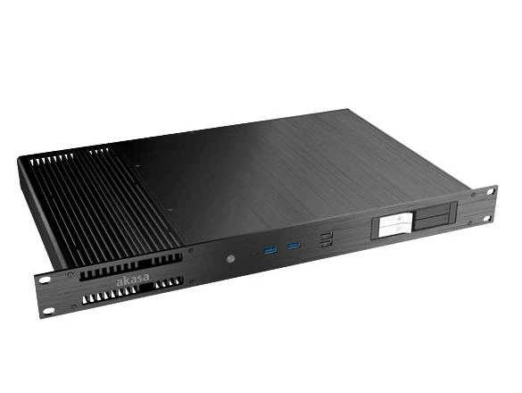 Akasa Galileo TU1 Thin–Mini–ITX 1U obudowa, OEM – juoda