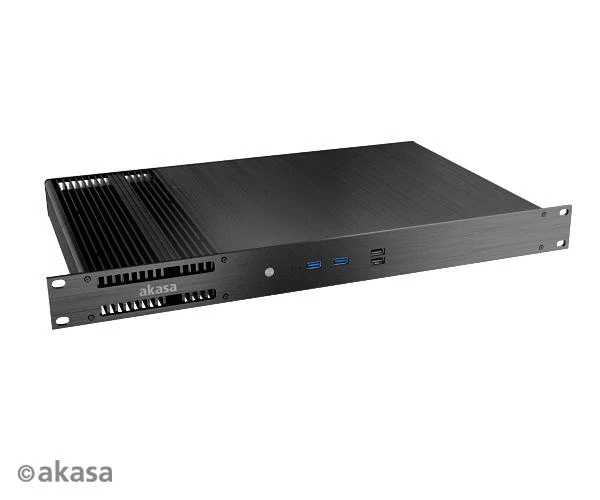 Akasa Galileo TU3 Thin-Mini-ITX 1U case, OEM - juodas