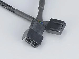 Kabelis AKASA 4-pin PWM, 0.3m, juodas AK-CBFA01-30 / AK-0010