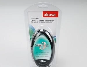 Akasa USB 3.0 laidas, A tipas, 1,5 m - juodas