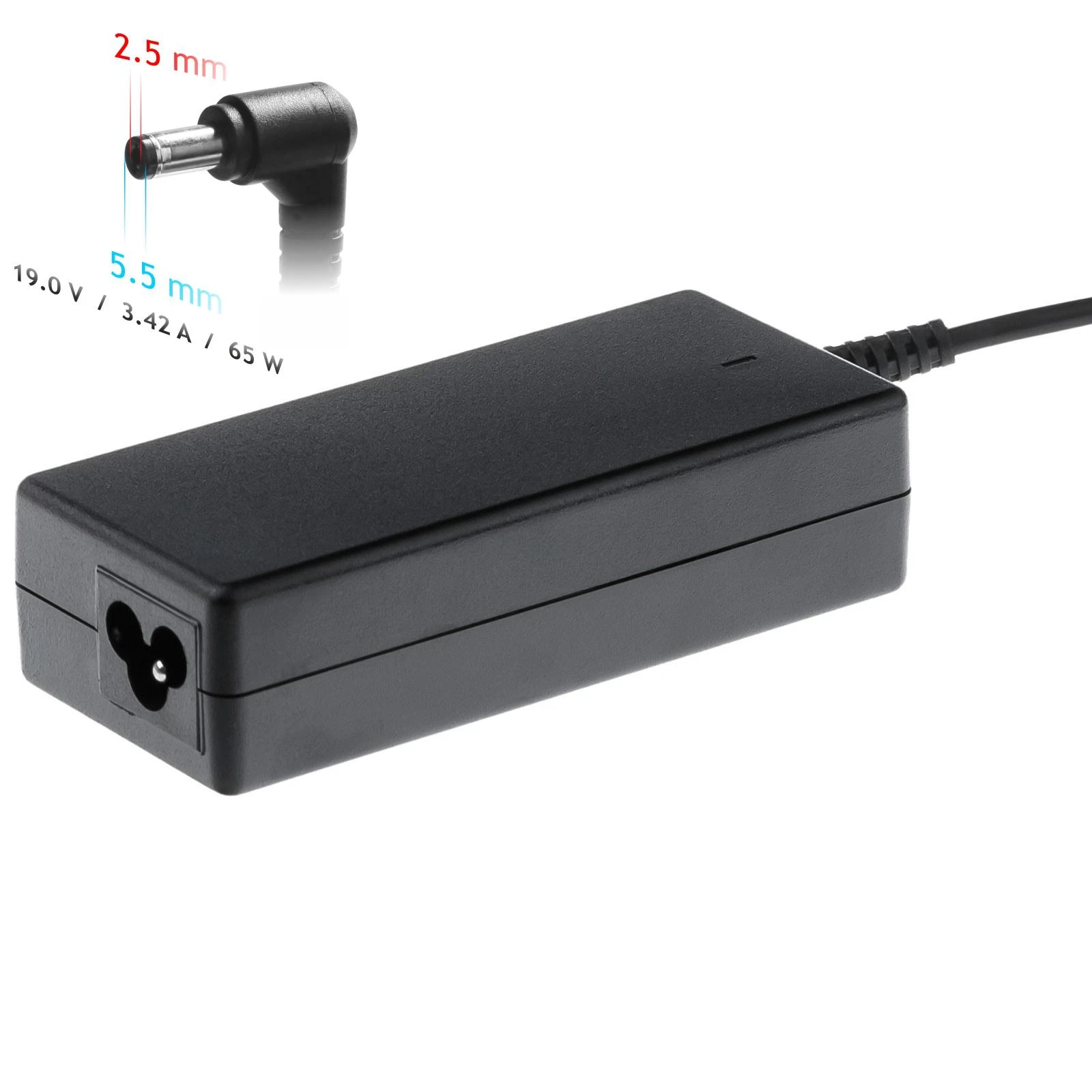AKYGA AK-ND-01 nešiojamojo kompiuterio maitinimo adapteris AK-ND-01 19V/3.42A 65W 5.5x2.5 mm ASUS/TOSHIBA/LENOVO