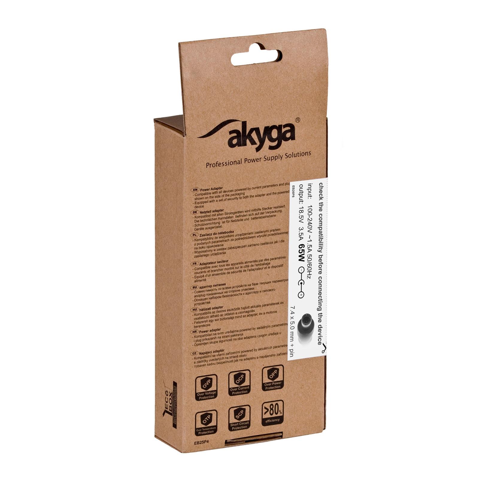 Kintamosios srovės adapteris akyga ak-nd-03 nešiojamam kompiuteriui Compaq, AG (18,5 v; 3,5 a; 65w; 7,4 mm x 5 mm)