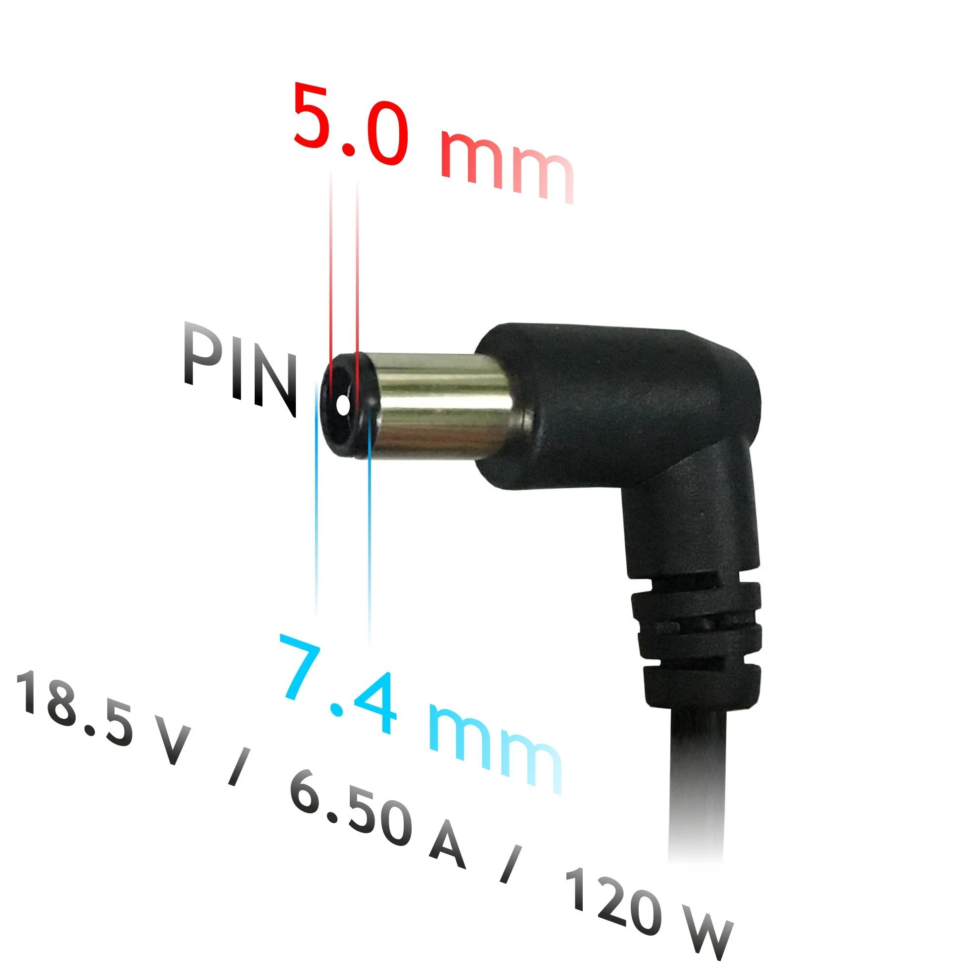 Akyga AK-ND-46 įkroviklio 7.4x5.0 mm jungties schema
