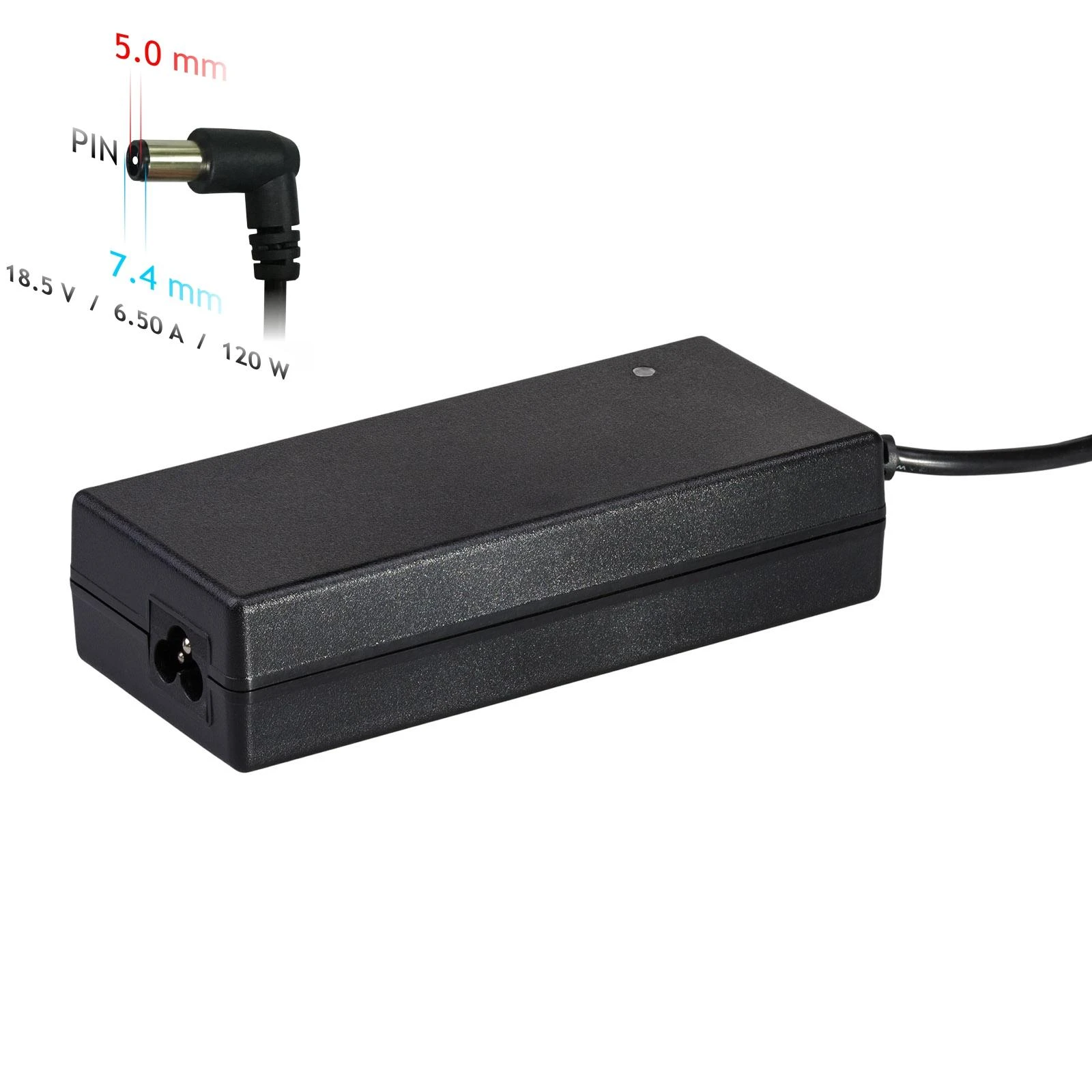 Akyga Nešiojamojo kompiuterio maitinimo šaltinis AK-ND-46 18.5V/6.5A 120W 7.4x5.0 mm + kontaktas HP