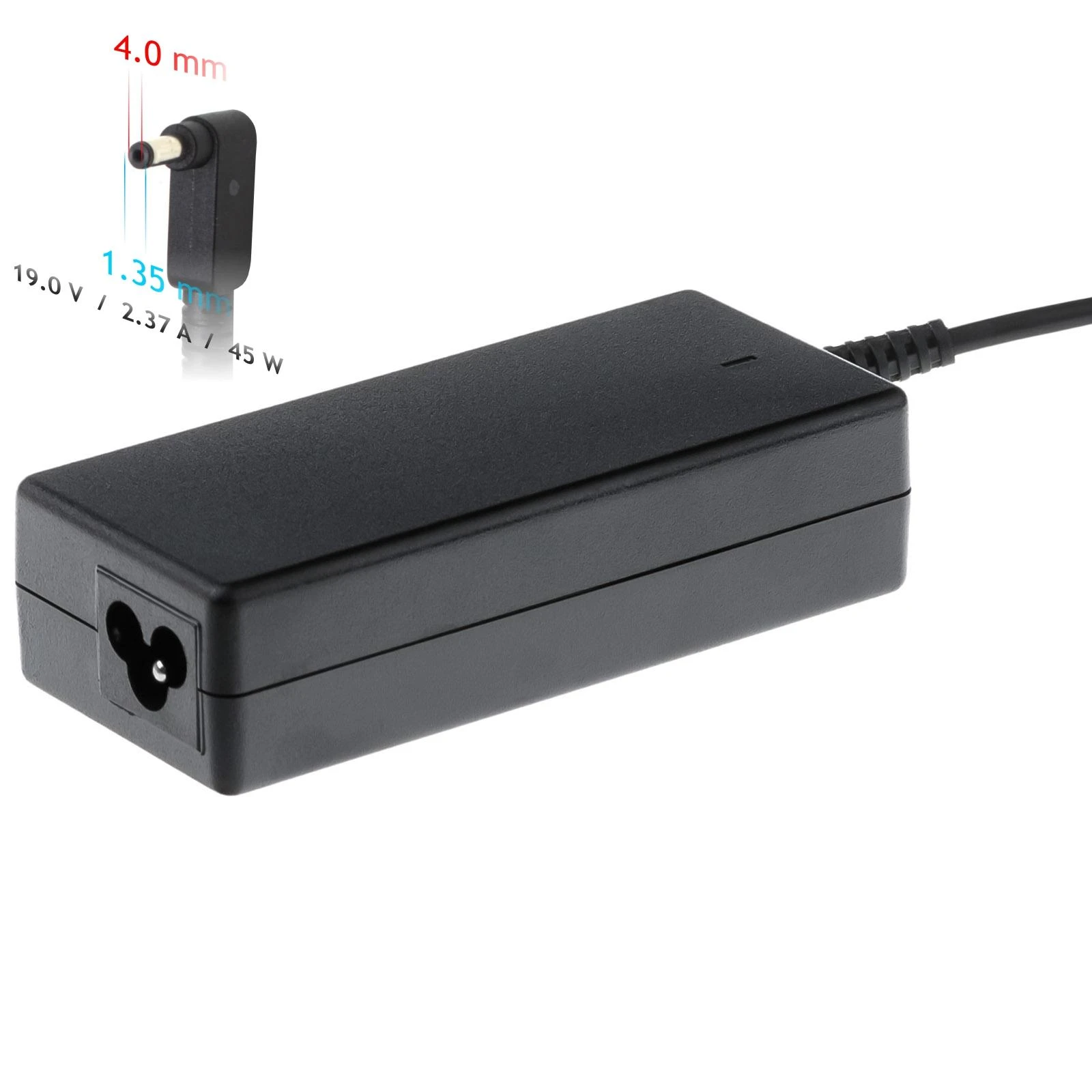 Nešiojamojo kompiuterio pakrovėjas Akyga AK-ND-54 (19V /2.37A 45W 4.0 x 1.35mm) ASUS 1.2m