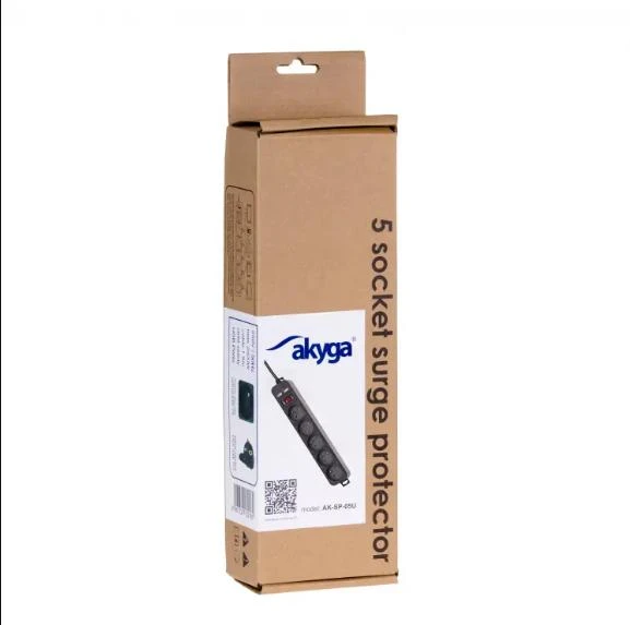 AKY AK-SP-05U Akyga Surge Protector AK-SP-05U 1,5m 5 lizdai CEE7/5 USB5 V/2A +jungiklis