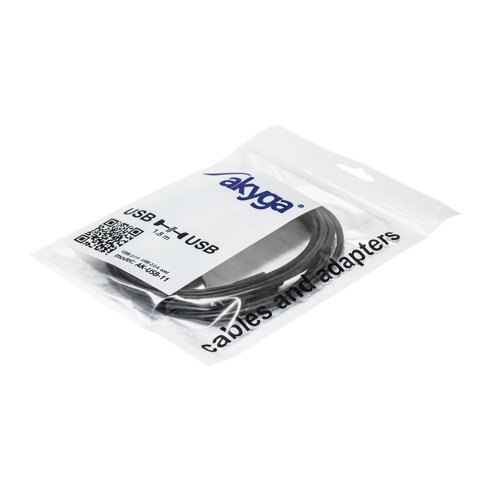"Akyga" USB kabelis AK-USB-11 USB A (m) / USB A (m) ver. 2.0 1.8m