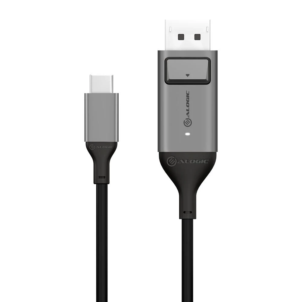 Kabelis USB Alogic USB-C - DisplayPort 2 m Juodas (ULCDP02-SGR)