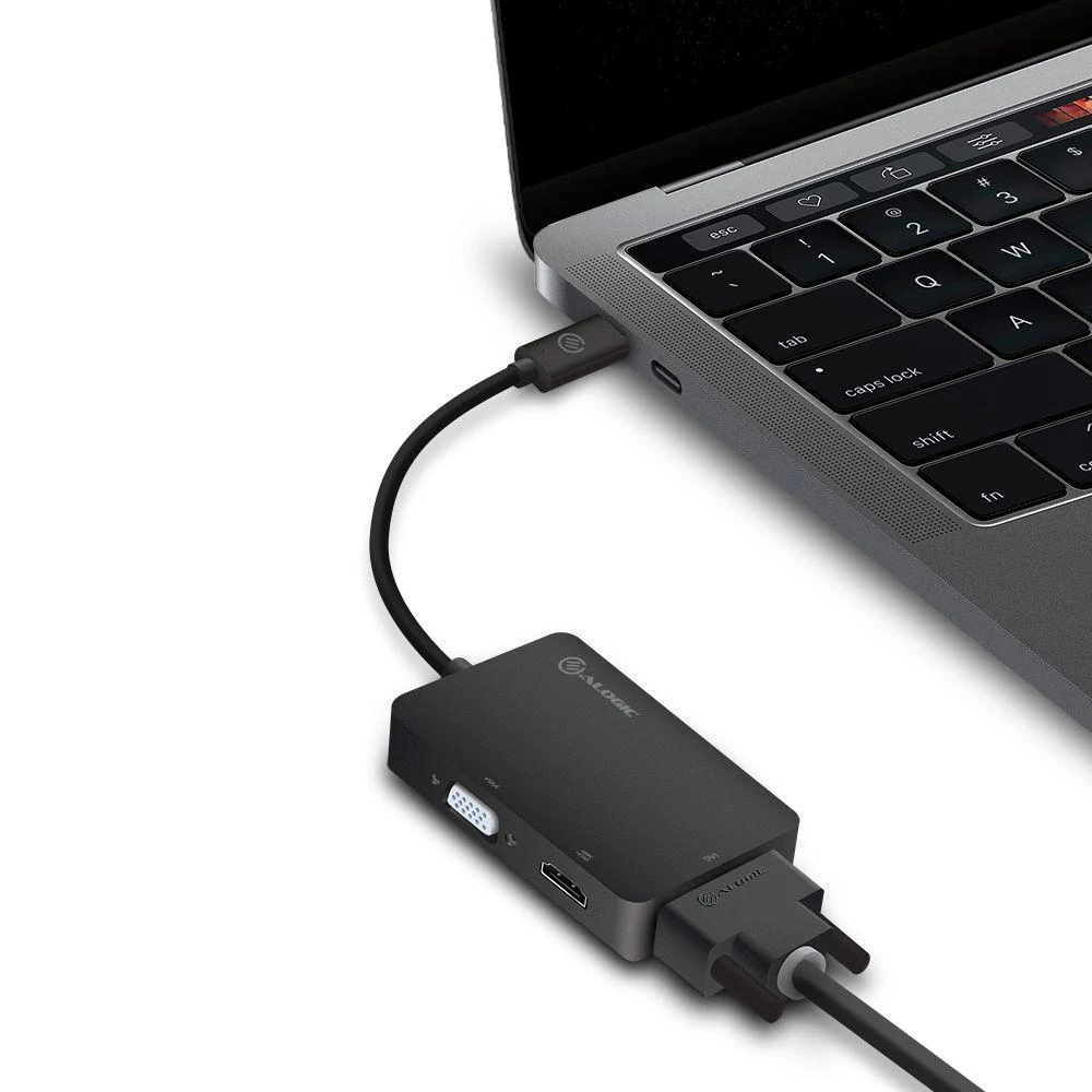 Alogic USB-C 3-in-1 adapteris su prijungtais laidais