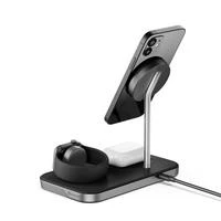 „Alogic MagSpeed 3-in-1“ belaidė įkrovimo stotelė – kosminė pilka