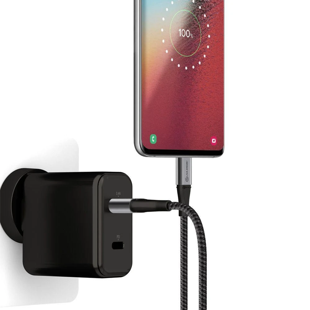 Kabelis USB Alogic USB-A - USB-C 0,3 m Pilka (ULCA2030-SGR)