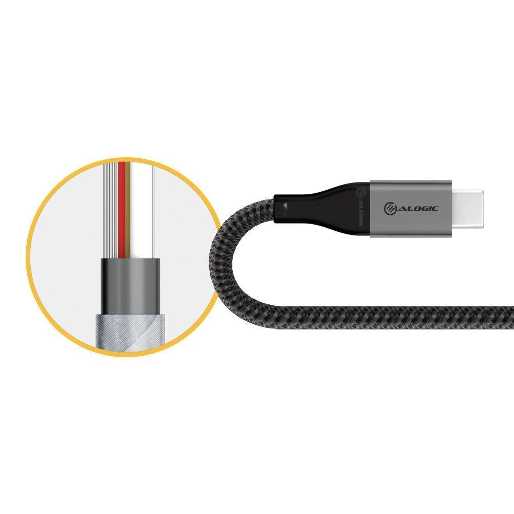 USB adapteris Alogic USB-A - USB-C, pilkas (ULCAA-SGR)