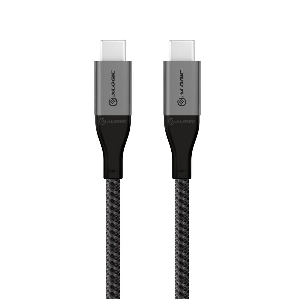 Alogic USB 2.0 Datenkabel Typ C -C M/M 5A 480 Mbps 1,5 m, gr