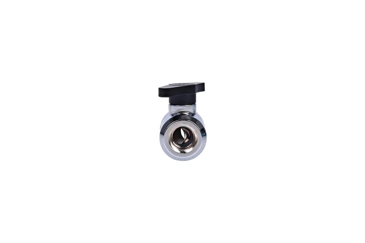 Alphacool Eiszapfen 2 krypčių rutulinis vožtuvas G1/4" chromas