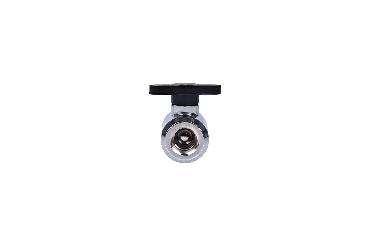 Alphacool Eiszapfen 2 krypčių rutulinis vožtuvas G1/4" chromas