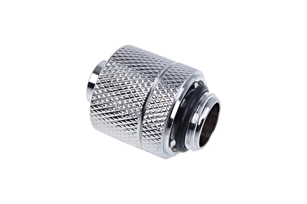 „Alphacool“ jungtis su tiesia G1/4 colio vidinio sriegio jungtimi ir 13/10 mm chromo sidabriniu vamzdžiu