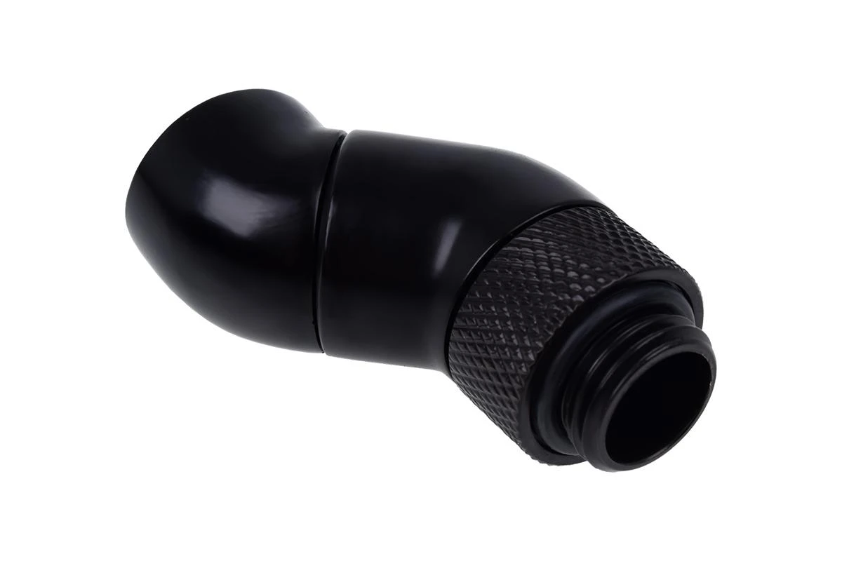 Alphacool 45 laipsnių kampinis adapteris, juodas