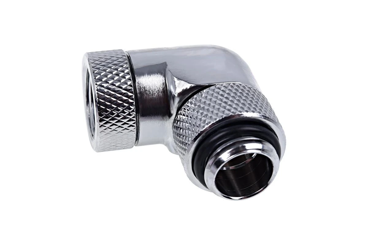 Alphacool 90 laipsnių kampo adapteris, chromuotas