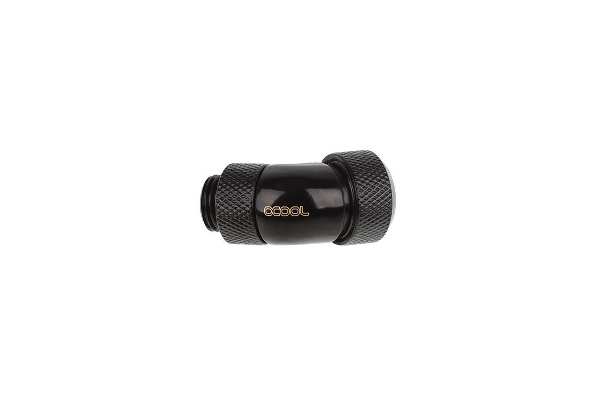 „Alphacool“ jungtis, 45 laipsnių, G1/4 colio vidinis sriegis, 13 mm išorinio skersmens kietas vamzdis – juodas