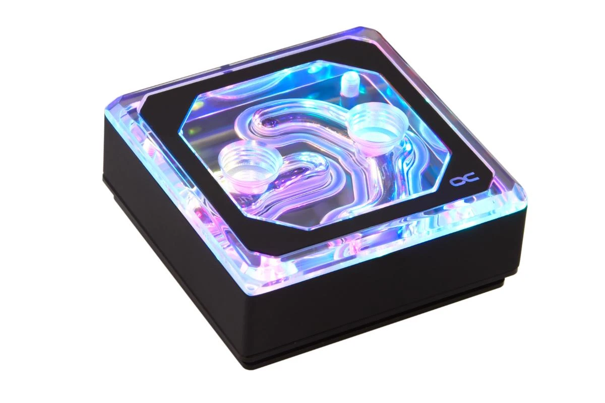 Alphacool Eisblock XPX Aurora Edge CPU – Acrylic Juodas Digital RGB