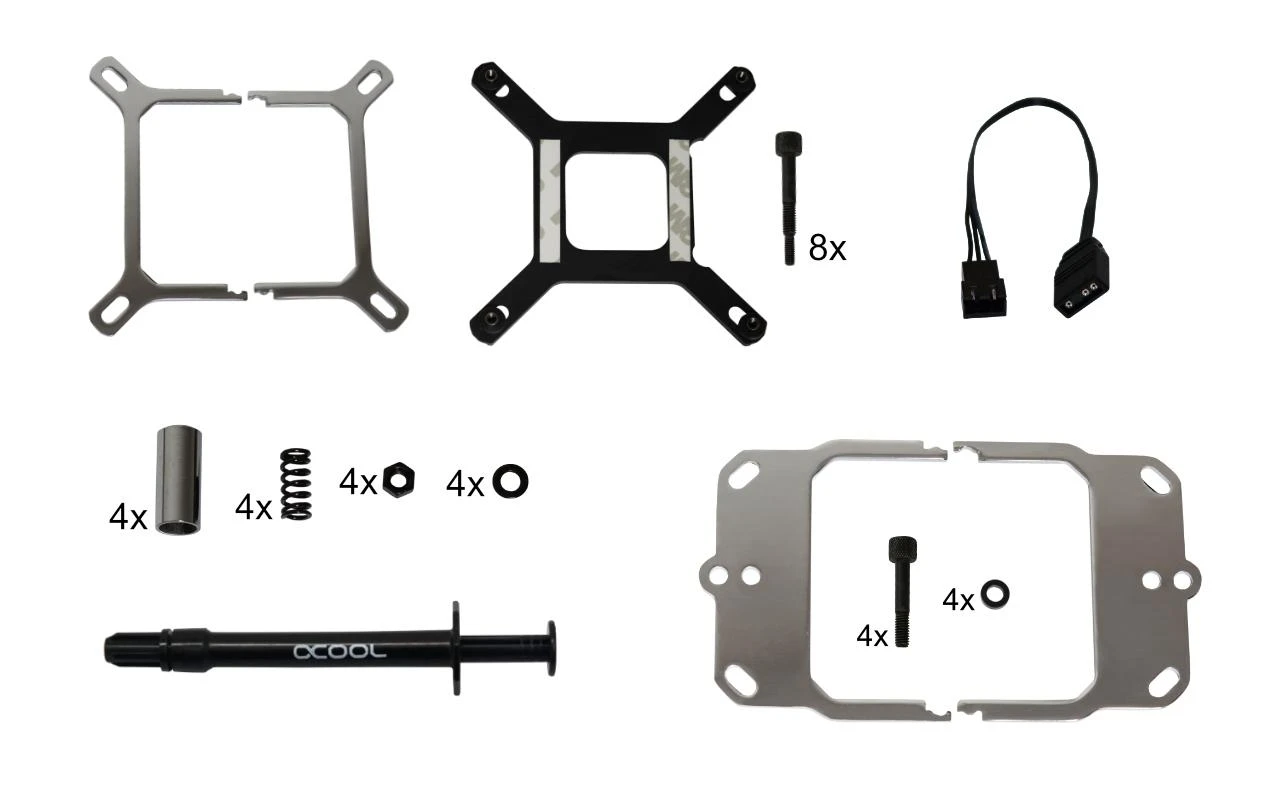 Alphacool Eisblock XPX Aurora Edge CPU – Acrylic Juodas Digital RGB