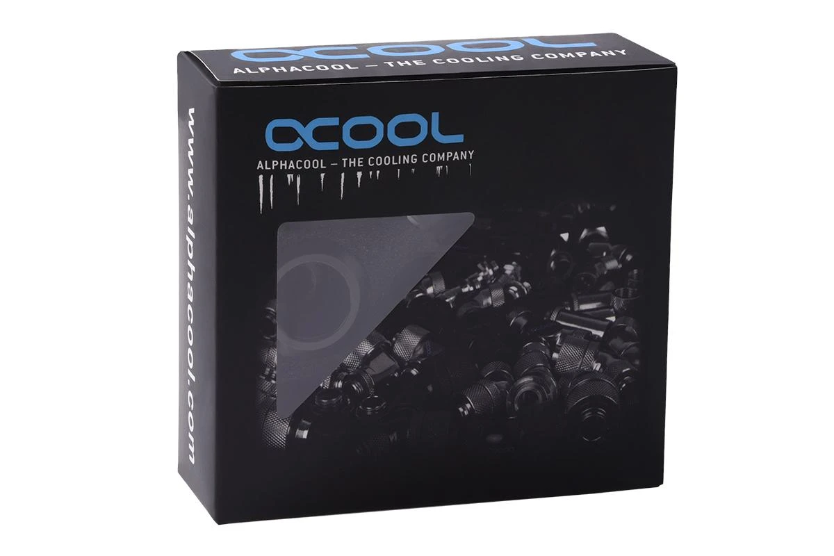 Alphacool Icicle Pro montavimas 13 mm kieto vamzdžio G1/4, 6 paketų – juodas
