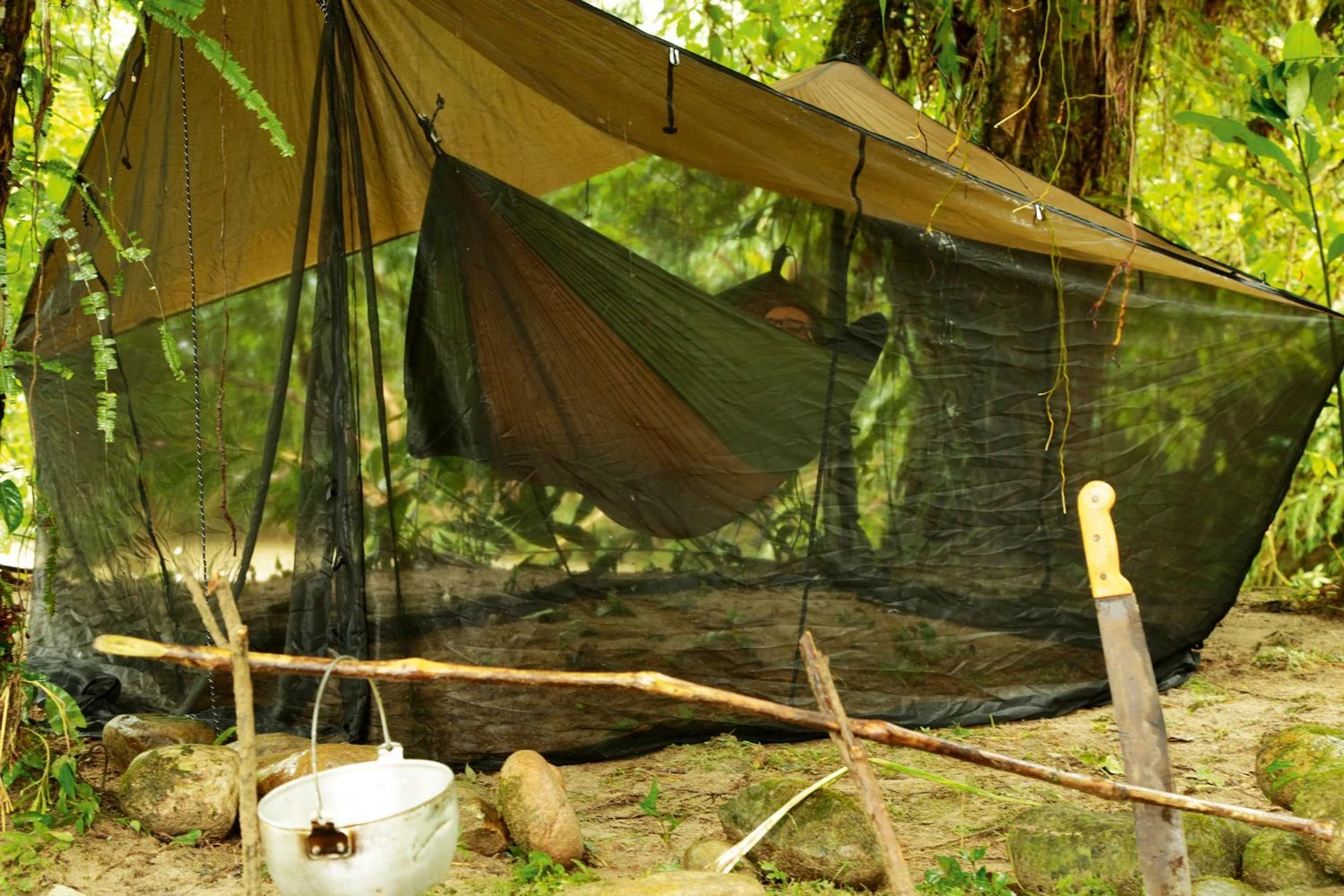 Amazonas nuotykių hamakas „Coyote“ 275 x 140 cm, 150 kg