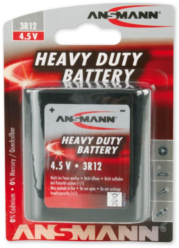 Cinko anglies baterija 3R12 4.5V 2000mAh ANSMANN