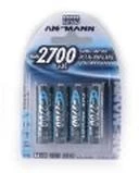 1x4 Ansmann dešinėje. Baterija 2700 Mignon AA 2500 mAh