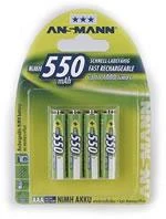 Ansmann AAA 550 mAh akumuliatoriai pakuotėje