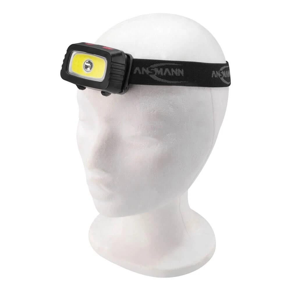 Ansmann HD200B Juoda, Pilka Ant galvos tvirtinamas žibintuvėlis LED