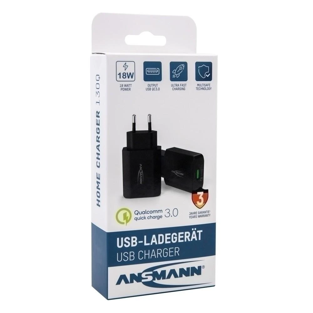 Ansmann Home Charger 130Q - Indoor - AC - 12 V - Juodas