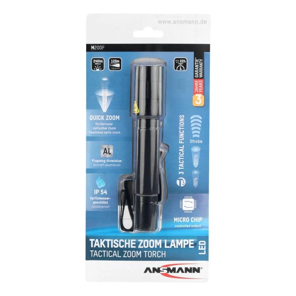 Ansmann M200F Juoda Rankinis žibintuvėlis