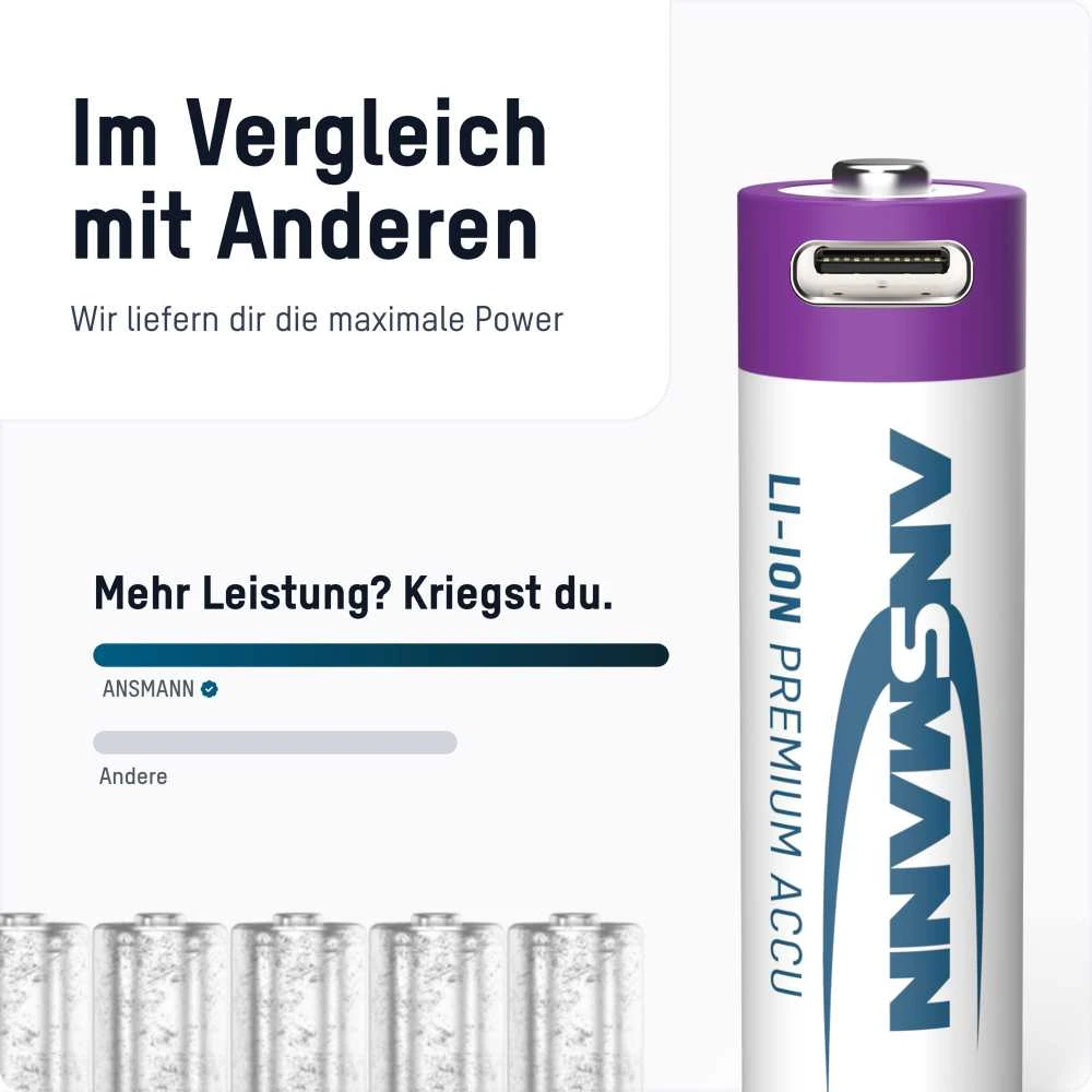 Ansmann ACCU AA 1.5V 2000MAHUSB-C.MAX2A 4PCS