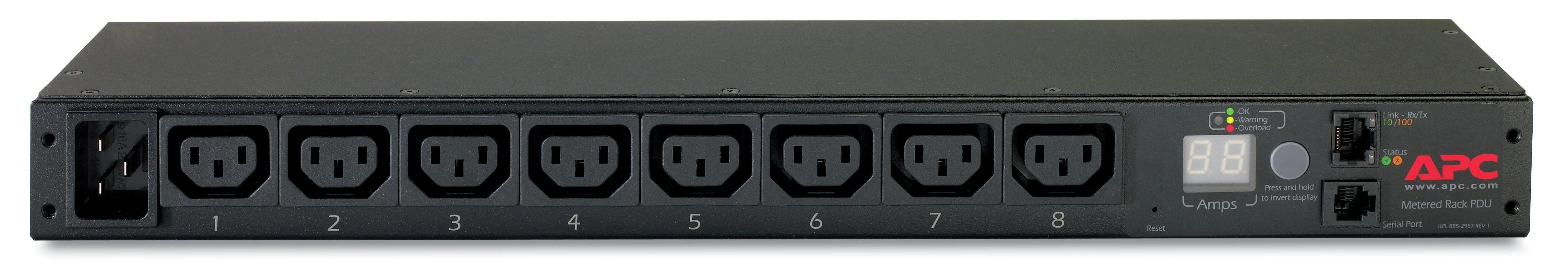 APC RACK PDU, DAŽOMAS, 1U, 16A, 208/230V, (8) C13